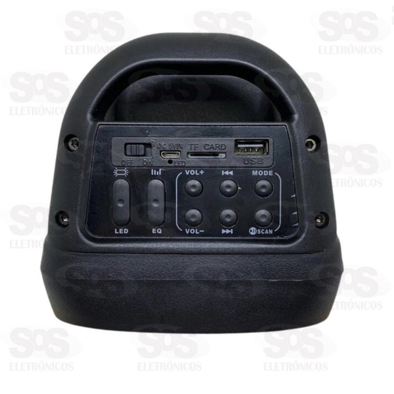 Som portátil Grande com bluetooth/FM/USB/Cartão TF - Bateria Durável